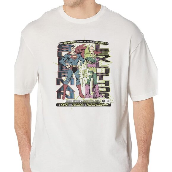 Reebok DC x Reebok Superman vs Lex Luthor Tee Large White IB5813 - Picture 3 of 5